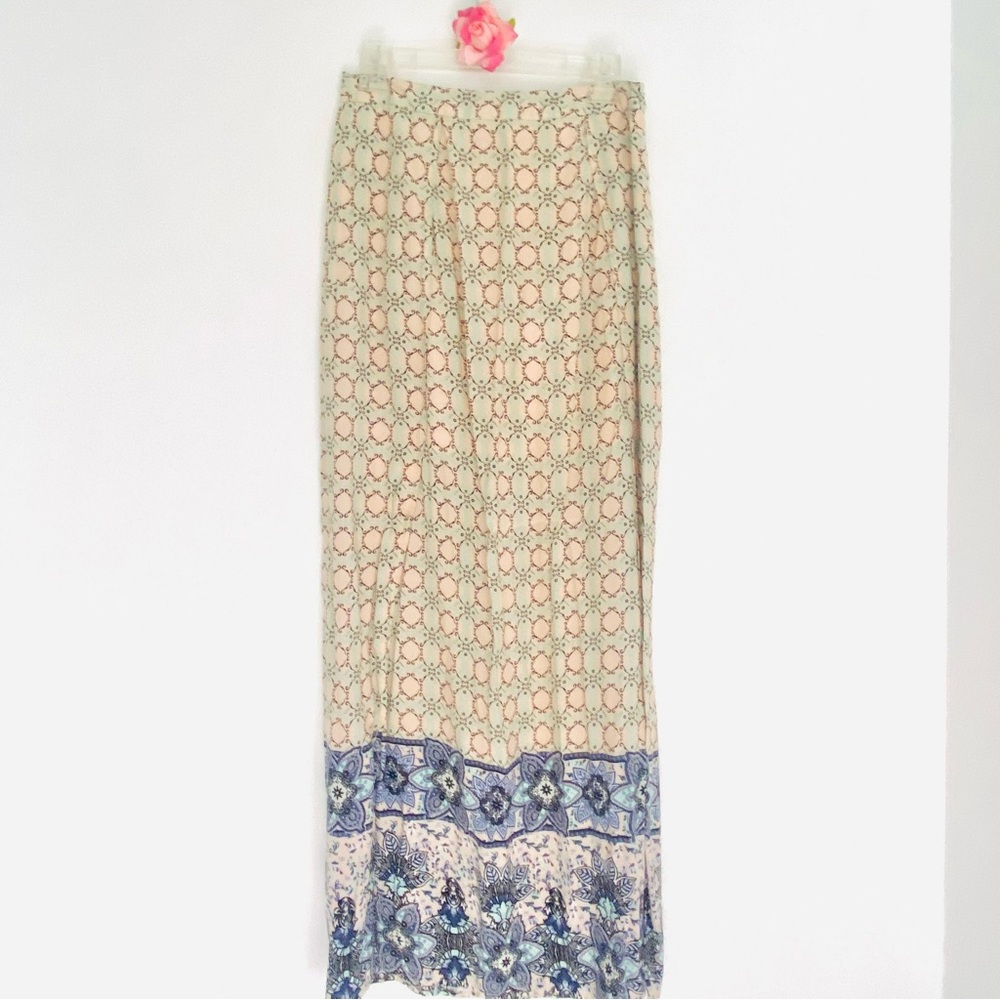 💕Pretty Bohemian Print Long Skirt SZ M